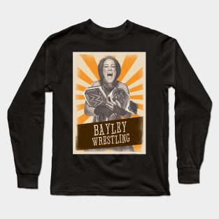 Vintage Aesthetic Bayley Wrestling Long Sleeve T-Shirt